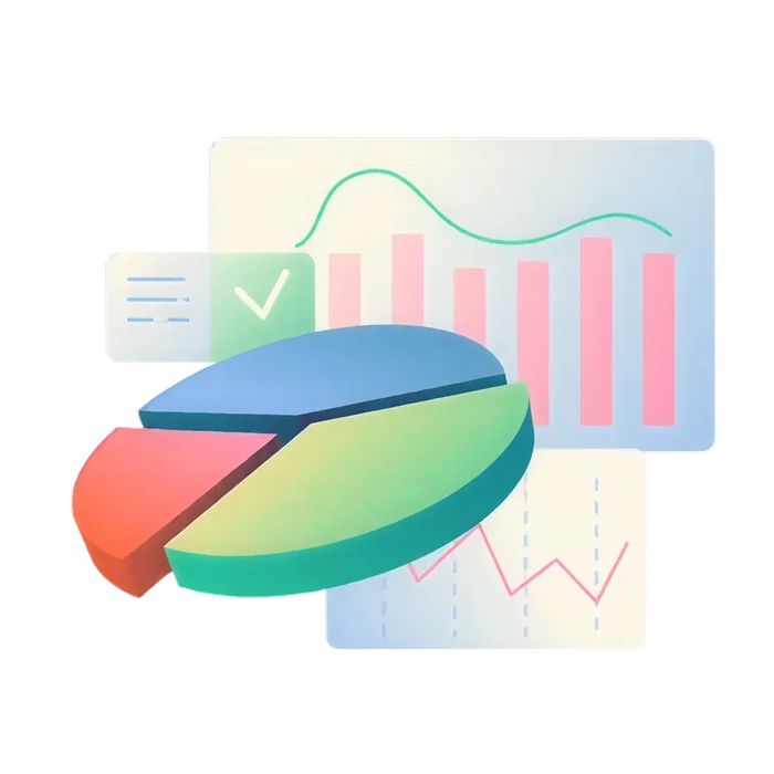 Illustration of analytics charts
